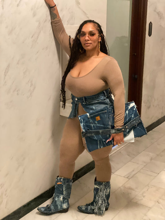 Oversize me Denim Clutch